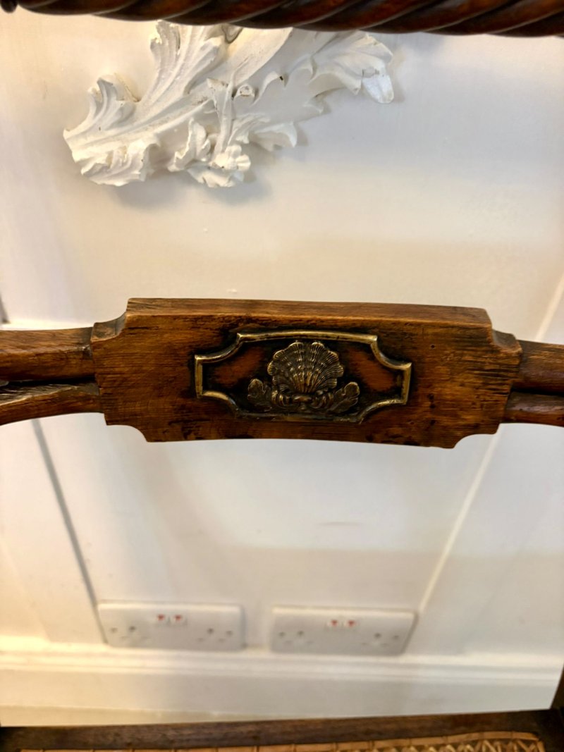 Antique Regency Mahogany Dining Chairs – Set of Six with Cane Seats, Five Singles & One Carver - Image 23